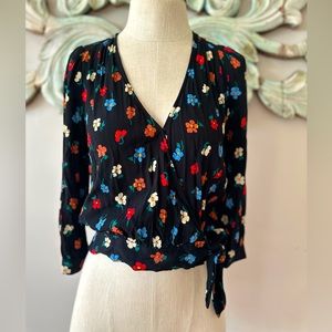 Madewell Floral Wrap Top - Small